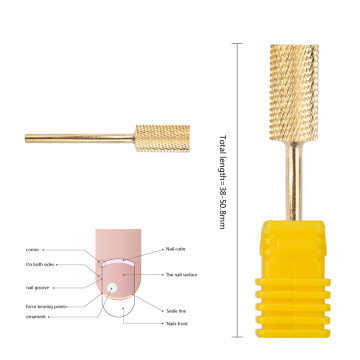 Factory Wholesale Large Barrel Smooth Top Bits Carbide Nail Drill Bit Electric Drilling Manicure Pedicure Machine Accessories